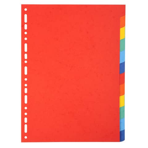 Intercalari in carta Exacompta 12 tasti colori vivaci cartoncino riciclato A4 220 g/mq - 2012E